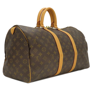 ルイヴィトン LOUIS VUITTON キーポル 45 M41428 モノグラム モノグラムキャンバス ボストンバッグ ゴールド金具 茶 鍵・パドロック・ネームタグ・ポワニエ欠品