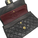 シャネル CHANEL マトラッセ 25 Wチェーン A01112 ブラック ラムスキン ショルダーバッグ ゴールド金具 黒 ダブルフラップ ダブルチェーン