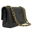 シャネル CHANEL マトラッセ 25 Wチェーン A01112 ブラック ラムスキン ショルダーバッグ ゴールド金具 黒 ダブルフラップ ダブルチェーン