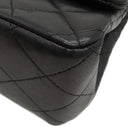 シャネル CHANEL マトラッセ 25 Wチェーン A01112 ブラック ラムスキン ショルダーバッグ ゴールド金具 黒 ダブルフラップ ダブルチェーン