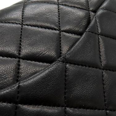 シャネル CHANEL マトラッセ 25 Wチェーン A01112 ブラック ラムスキン ショルダーバッグ ゴールド金具 黒 ダブルフラップ ダブルチェーン