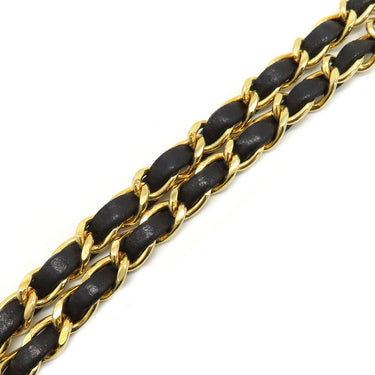 シャネル CHANEL マトラッセ 25 Wチェーン A01112 ブラック ラムスキン ショルダーバッグ ゴールド金具 黒 ダブルフラップ ダブルチェーン