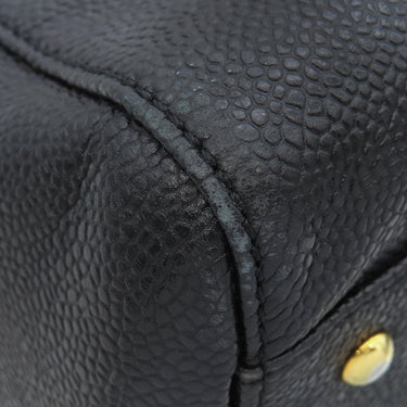 シャネル CHANEL ココマーク チェーン トートバッグ ブラック キャビアスキン トートバッグ ゴールド金具 黒 チェーンショルダー