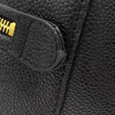 シャネル CHANEL ココマーク チェーン トートバッグ ブラック キャビアスキン トートバッグ ゴールド金具 黒 チェーンショルダー