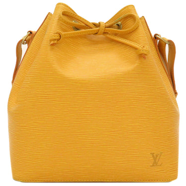 ルイヴィトン LOUIS VUITTON プチノエ M44109 タッシリイエロー エピレザー ショルダーバッグ ゴールド金具 巾着 黄