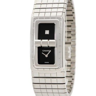 腕時計 シャネル CHANEL コード ココ H5144 クオーツ レディース 純正ダイヤ マドモアゼルクラスプ ブラック シルバー