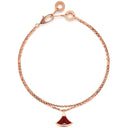 ブルガリ BVLGARI ディーヴァ ドリーム ローズゴールド K18PG カーネリアン #SM ブレスレット Wチェーン Au750 18K