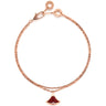 ブルガリ BVLGARI ディーヴァ ドリーム ローズゴールド K18PG カーネリアン #SM ブレスレット Wチェーン Au750 18K