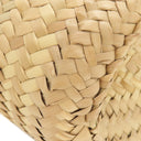 ロエベ LOEWE バスケットバッグ スモール ナチュラルXタン ラフィア カーフ ハンドバッグ シルバー金具 茶 かごバッグ