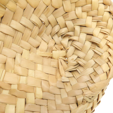 ロエベ LOEWE バスケットバッグ スモール ナチュラルXタン ラフィア カーフ ハンドバッグ シルバー金具 茶 かごバッグ