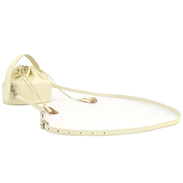 ジルサンダー Jil Sander タッセルバッグ ホワイト レザー 2WAYバッグ シルバー金具 アイボリー ハンドバッグ ショルダー