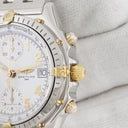 腕時計 ブライトリング BREITLING クロノマット ビコロ B13050 自動巻き メンズ OH済 K18YG×SS ホワイト 白 アラビア コンビ デイト
