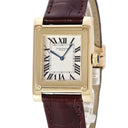 腕時計 カルティエ Cartier タンク アビス LM CPCP W1529451 手巻き メンズ K18YG無垢 ギヨシェ 角型 青針 ローマ数字