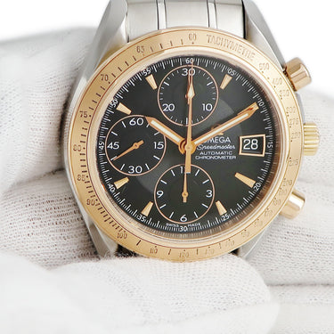 腕時計 オメガ OMEGA スピードマスター デイデイト 323.21.40.40.01.001 自動巻き メンズ K18RG×SS ブラック