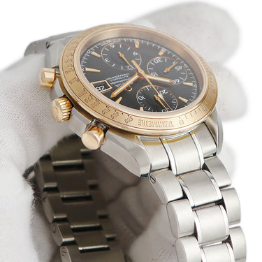 腕時計 オメガ OMEGA スピードマスター デイデイト 323.21.40.40.01.001 自動巻き メンズ K18RG×SS ブラック