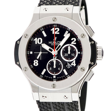 腕時計 ウブロ HUBLOT ビッグバン スチール 301.SX.130.RX 自動巻き メンズ クロノグラフ ブラック スモールセコンド デイト