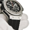 腕時計 ウブロ HUBLOT ビッグバン スチール 301.SX.130.RX 自動巻き メンズ クロノグラフ ブラック スモールセコンド デイト