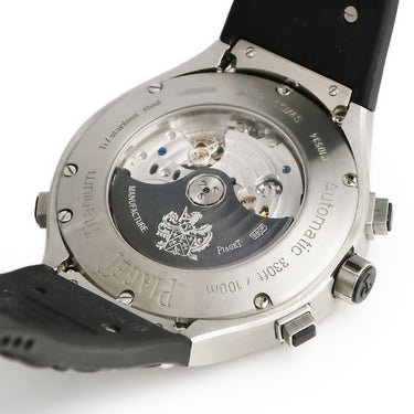 腕時計 ピアジェ PIAGET ポロ 45 クロノグラフ P10534 G0A34002 自動巻き メンズ ブラック バー デイト 2タイムゾーン表示