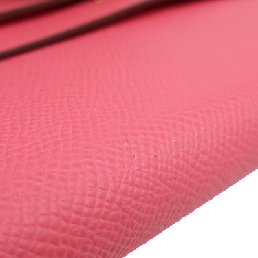 エルメス HERMES ケリーウォレット ロング ローズアザレ ヴォーエプソン 長財布 ゴールド金具