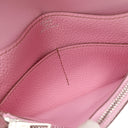 エルメス HERMES ドゴン コンパクト ピンク トゴ 二つ折り財布 シルバー金具