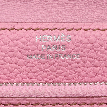 エルメス HERMES ドゴン コンパクト ピンク トゴ 二つ折り財布 シルバー金具