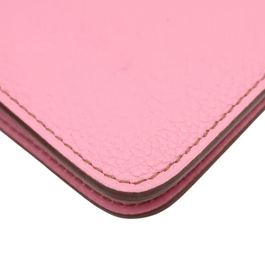 エルメス HERMES ドゴン コンパクト ピンク トゴ 二つ折り財布 シルバー金具