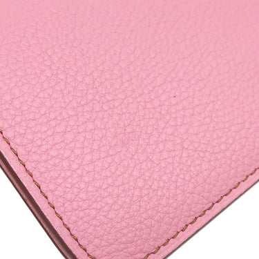 エルメス HERMES ドゴン コンパクト ピンク トゴ 二つ折り財布 シルバー金具