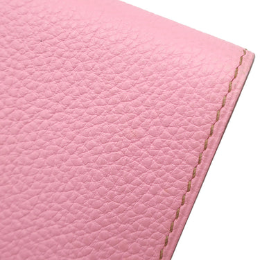 エルメス HERMES ドゴン コンパクト ピンク トゴ 二つ折り財布 シルバー金具