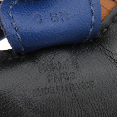 エルメス HERMES ロデオPM ブラック×ブルーサフィール×ゴールド アニューミロ バッグチャーム 黒 青 茶