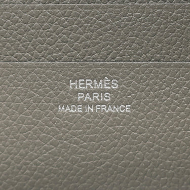 エルメス HERMES ポーカー グラファイト×エタン エバーカラー 二つ折り財布 シルバー金具 バイカラー 二つ折り財布 マネークリップ