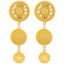 エルメス HERMES セリエ 3連 ゴールド GP イヤリング 丸型 ラウンド 3P