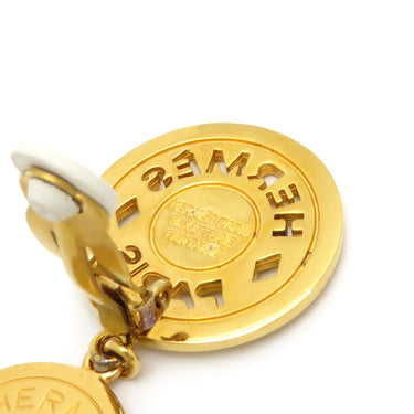 エルメス HERMES セリエ 3連 ゴールド GP イヤリング 丸型 ラウンド 3P