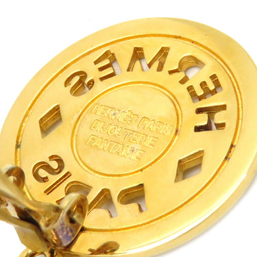 エルメス HERMES セリエ 3連 ゴールド GP イヤリング 丸型 ラウンド 3P