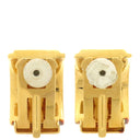 エルメス HERMES エマイユ ネイビーXゴールド GP 七宝焼き イヤリング 七宝