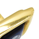 エルメス HERMES エマイユ ネイビーXゴールド GP 七宝焼き イヤリング 七宝