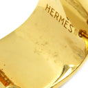 エルメス HERMES エマイユ ネイビーXゴールド GP 七宝焼き イヤリング 七宝