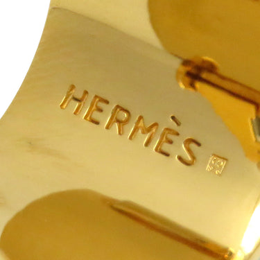エルメス HERMES エマイユ ネイビーXゴールド GP 七宝焼き イヤリング 七宝