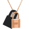 エルメス HERMES オーケリー ペンダント ブラックXローズゴールド GP ヴォースイフト ネックレス ピンクゴールド カデナ 黒