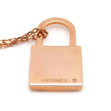 エルメス HERMES オーケリー ペンダント ブラックXローズゴールド GP ヴォースイフト ネックレス ピンクゴールド カデナ 黒