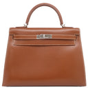 エルメス HERMES ケリー32 外縫い ノアゼット クシュベル 2WAYバッグ シルバー金具 ノアゼット 茶 ショルダー