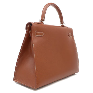 エルメス HERMES ケリー32 外縫い ノアゼット クシュベル 2WAYバッグ シルバー金具 ノアゼット 茶 ショルダー