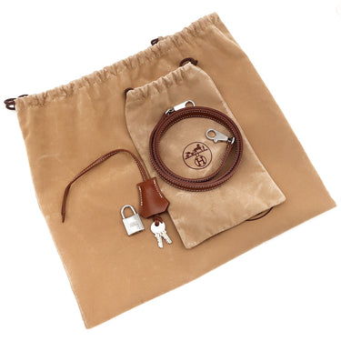 エルメス HERMES ケリー32 外縫い ノアゼット クシュベル 2WAYバッグ シルバー金具 ノアゼット 茶 ショルダー