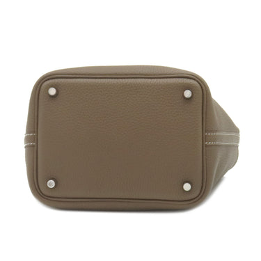 エルメス HERMES ピコタンロックPM エトゥープ トリヨンクレマンス ハンドバッグ シルバー金具 グレージュ