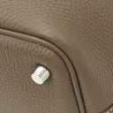 エルメス HERMES ピコタンロックPM エトゥープ トリヨンクレマンス ハンドバッグ シルバー金具 グレージュ