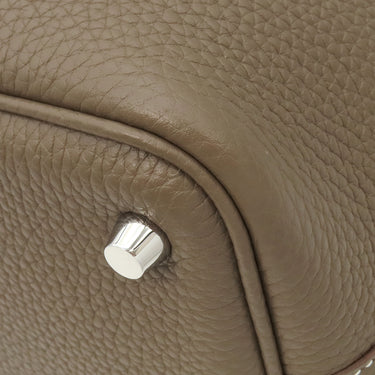 エルメス HERMES ピコタンロックPM エトゥープ トリヨンクレマンス ハンドバッグ シルバー金具 グレージュ