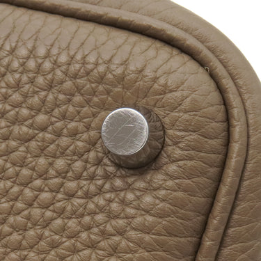 エルメス HERMES ピコタンロックPM エトゥープ トリヨンクレマンス ハンドバッグ シルバー金具 グレージュ