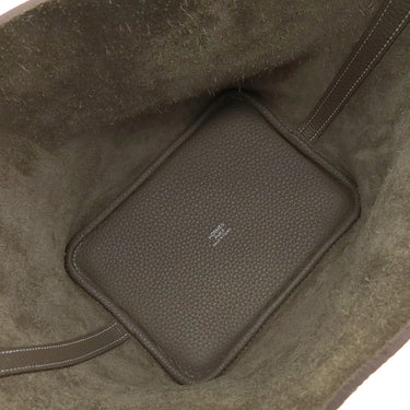 エルメス HERMES ピコタンロックPM エトゥープ トリヨンクレマンス ハンドバッグ シルバー金具 グレージュ