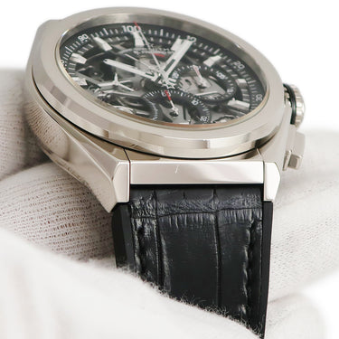 腕時計 ゼニス ZENITH デファイ エル プリメロ21 YOSHIDA SPECIAL EDITION 65.9000.9004/77.R582 自動巻き メンズ OH済 K18WG 限定18