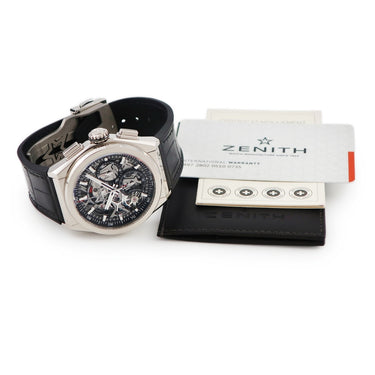 腕時計 ゼニス ZENITH デファイ エル プリメロ21 YOSHIDA SPECIAL EDITION 65.9000.9004/77.R582 自動巻き メンズ OH済 K18WG 限定18