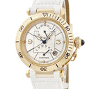 腕時計 カルティエ Cartier パシャ 38mm GMT パワーリザーブ W3014456 自動巻き メンズ OH済 K18YG無垢 デイト トリチウム
